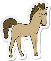 sticker of a cartoon horse