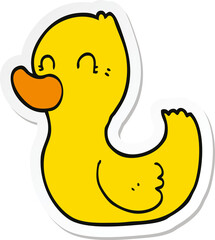 sticker of a cartoon duck © lineartestpilot