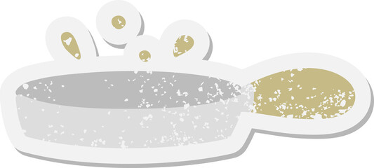 hot frying pan grunge sticker