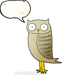speech bubble cartoon owl