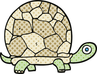 comic book style cartoon tortoise