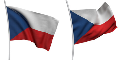 Czech Republic Two Model ALPHA BACKROUND Flag