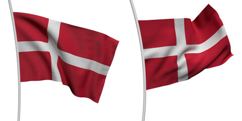 Denmark Two Model ALPHA BACKROUND Flag