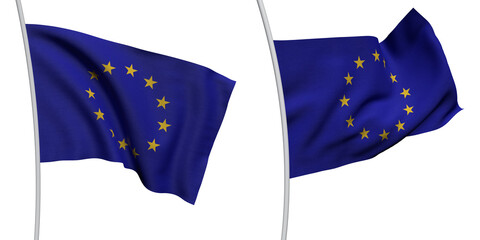 Europe Two Model ALPHA BACKROUND Flag
