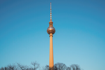 TV Tower (Fernsehturm) at sunset - Berlin, Germany