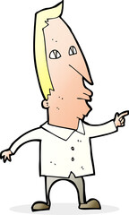 cartoon pointing man