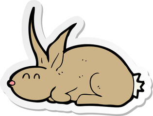 sticker of a cartoon rabbit