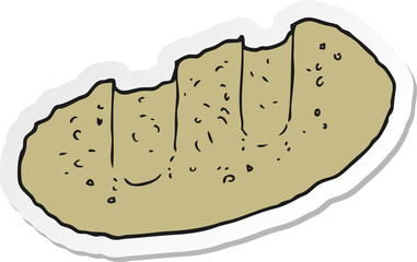 sticker of a cartoon bread