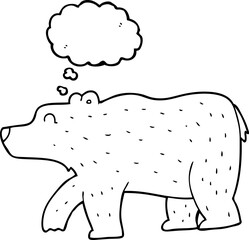 thought bubble cartoon bear