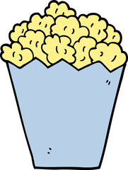 cartoon doodle popcorn