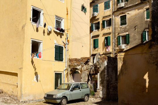 View of a street in Corfu. Italy