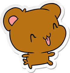 sticker cartoon kawaii cute happy bear