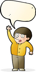 cartoon man asking question with speech bubble