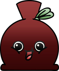 gradient shaded cartoon sack