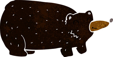 funny cartoon black bear