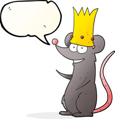 speech bubble cartoon king rat