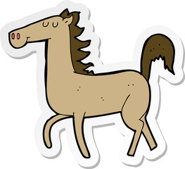 sticker of a cartoon horse