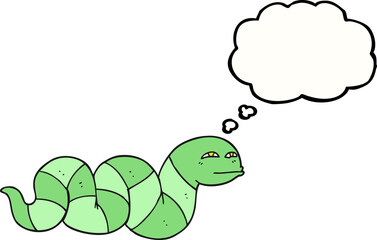 thought bubble cartoon snake