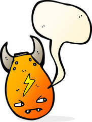 cartoon bomb with speech bubble