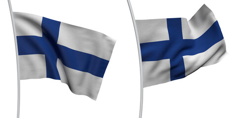 Finland Two Model ALPHA BACKROUND Flag