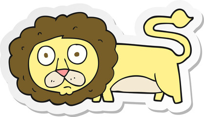 sticker of a cartoon lion