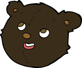 cartoon black bear face