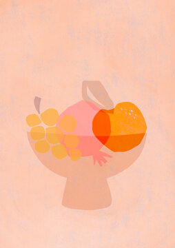 Fruit bowl abstract