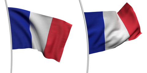 France Two Model ALPHA BACKROUND Flag
