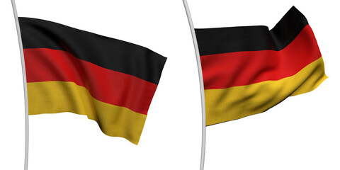 German Two Model ALPHA BACKROUND Flag
