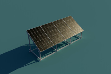 solar panel on a blue background
