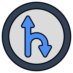 Modern design icon of directional arrows 