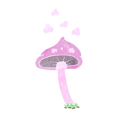retro cartoon mushroom