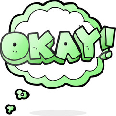 thought bubble cartoon okay symbol