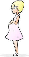 cartoon pregnant woman