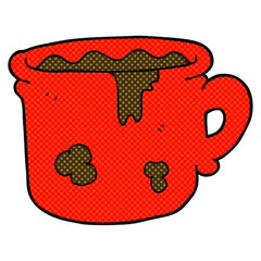 cartoon old coffee cup