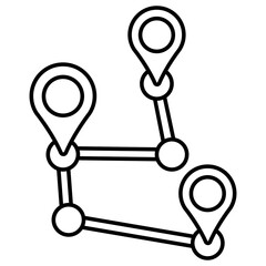 Perfect design icon of route 