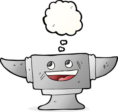 recommend clip art: cartoon blacksmith anvil with thought bubble