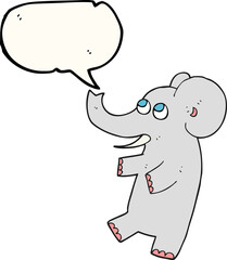 speech bubble cartoon cute elephant