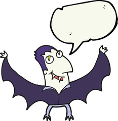 speech bubble cartoon vampire