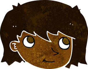 cartoon female face
