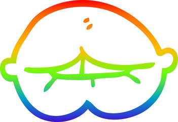 rainbow gradient line drawing cartoon purple lips