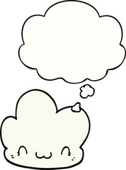 cartoon cloud and thought bubble