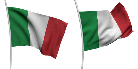 Italy Two Model ALPHA BACKROUND Flag