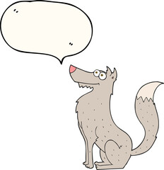 speech bubble cartoon wolf