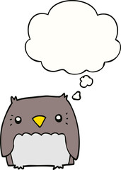 cute cartoon owl and thought bubble