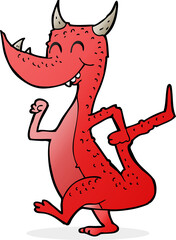 cartoon happy dragon