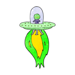 textured cartoon flying saucer