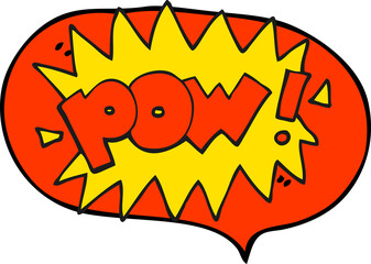 speech bubble cartoon pow symbol