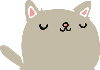 cartoon of cute kawaii cat