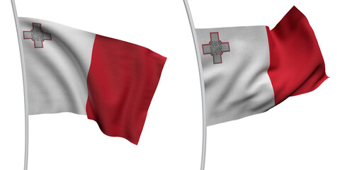 Malta Two Model ALPHA BACKROUND Flag